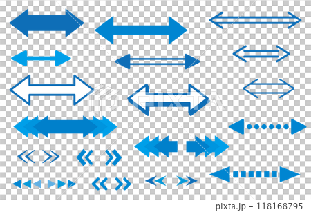 雙箭頭圖示左右箭頭雙藍色 118168795