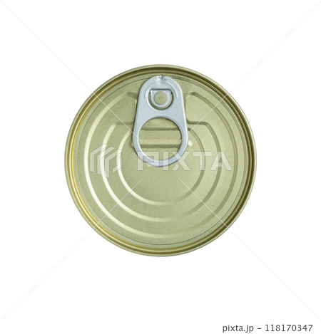 metal food tin can top isolated. High quality photo 118170347