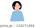 怪訝な顔 落ち込んでいる女性 怪訝な顔 落ち込んでいる女性 118171484