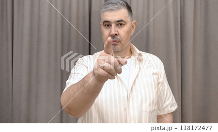 Man Pointing at Camera and Saying "You!" Man Pointing at Camera and Saying "You!" 118172477