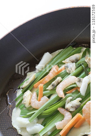 チヂミの調理 118172589