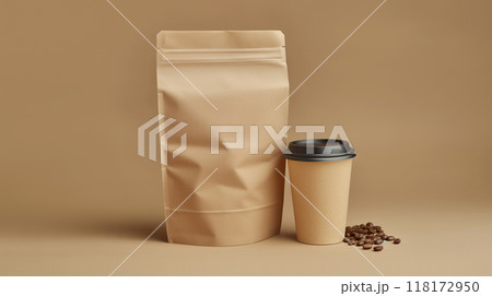 コーヒーのテイクアウト商品モックアップ 118172950