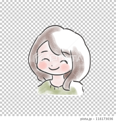 Illustration of a smiling girl Illustration of a smiling girl 118173036