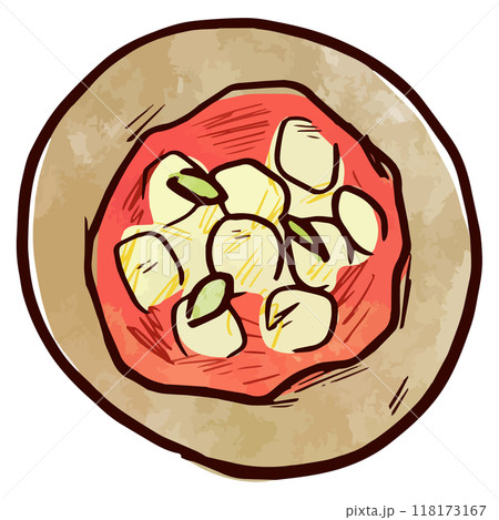 マルゲリータピザのイラスト マルゲリータピザのイラスト 118173167
