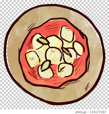 マルゲリータピザのイラスト マルゲリータピザのイラスト 118173167