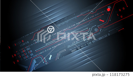 Abstract technology concept. Computer code background. Hand drawn vector illustration. 118173275