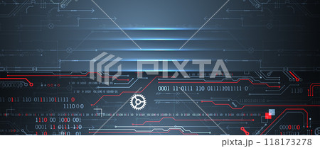 Abstract technology concept. Computer code background. Hand drawn vector illustration. 118173278
