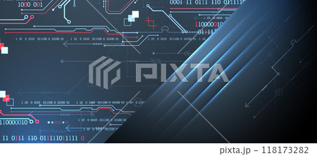 Abstract technology concept. Computer code background. Hand drawn vector illustration. 118173282
