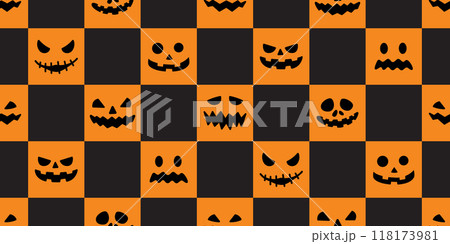 pumpkin seamless pattern halloween vector jack o lantern checked cartoon character doodle tile background scarf isolated gift wrapping paper repeat wallpaper pumpkin seamless pattern halloween vector jack o lantern checked cartoon character doodle tile background scarf isolated gift wrapping paper repeat wallpaper 118173981