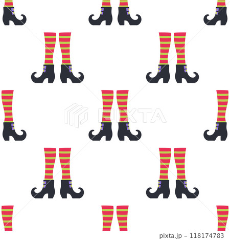 seamless pattern with witch legs 118174783