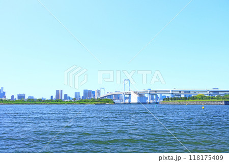 東京都港区、レインボーブリッジの風景 東京都港区、レインボーブリッジの風景 118175409