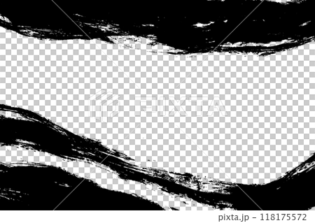 Japanese-style background illustration with lines drawn with a black brush Japanese-style background illustration with lines drawn with a black brush 118175572