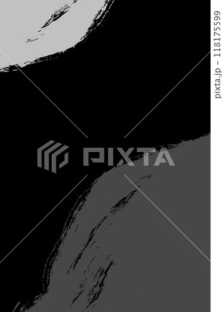 筆で描いたようなラインの和風の背景イラスト 筆で描いたようなラインの和風の背景イラスト 118175599