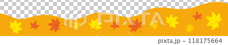 Autumn leaves line illustration Autumn leaves line illustration 118175664