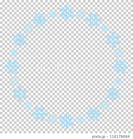 Snowflake frame circle 118176084