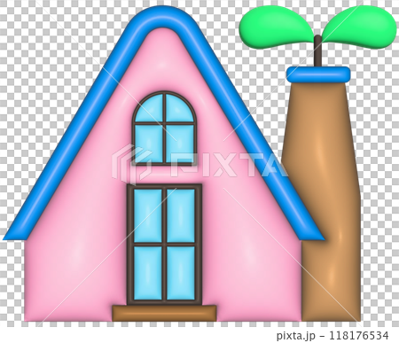 3d World Earth Day  ecology lifestyle eco friendly house 118176534