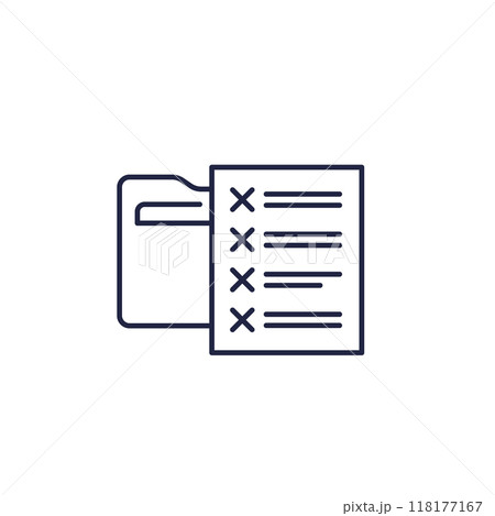 files to delete line icon with a folder 118177167