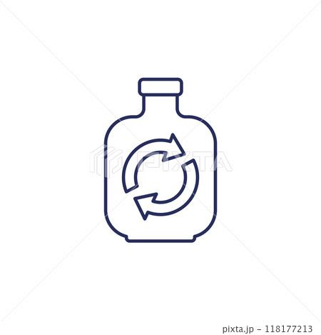 water refill line icon on white 118177213