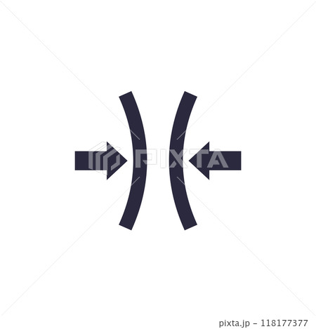compression, squeeze icon, vector pictogram 118177377