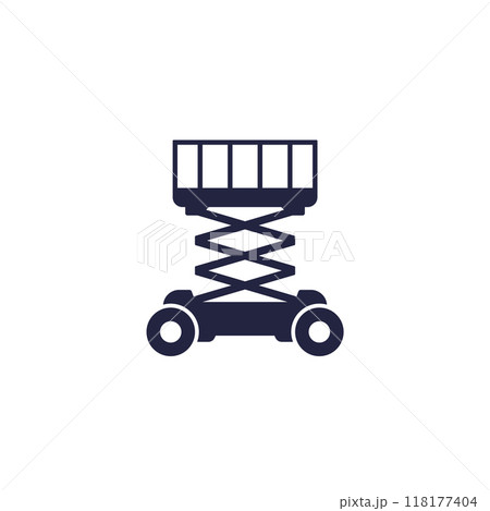 lifting platform icon on white 118177404