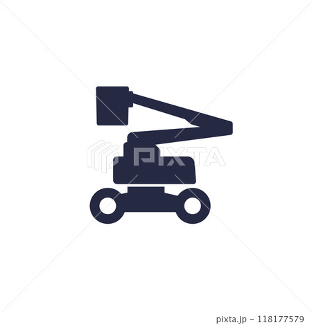aerial work platform, AWP icon on white 118177579