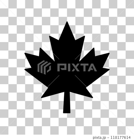 Maple leaf icon isolated on transparent background. Maple leaf transparency logo concept. Maple leaf sign. flat style. Maple leaf icon isolated on transparent background. Maple leaf transparency logo concept. Maple leaf sign. flat style. 118177614