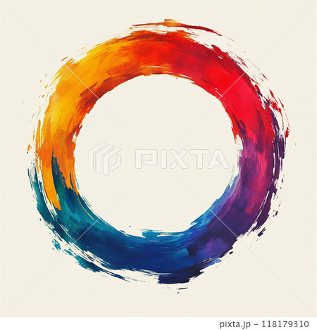 カラフルな「◯」の文字、記号 118179310