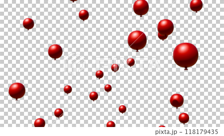 Red balloons flying up, transparent background Red balloons flying up, transparent background 118179435
