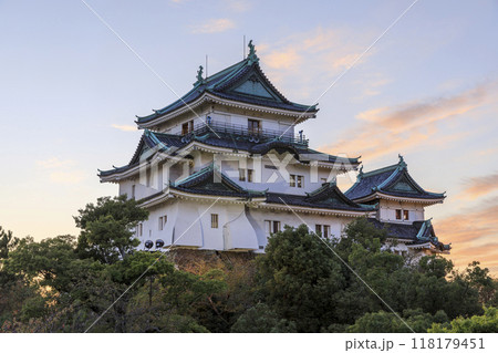 和歌山県和歌山市 和歌山城の夕景 和歌山県和歌山市 和歌山城の夕景 118179451