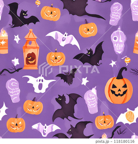 かわいいハロウィン背景 118180116