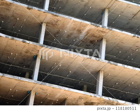 A new modern multi-storey residential building under construction A new modern multi-storey residential building under construction 118180511
