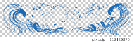 Nami splash handwriting brush illustration Nami splash handwriting brush illustration 118180870