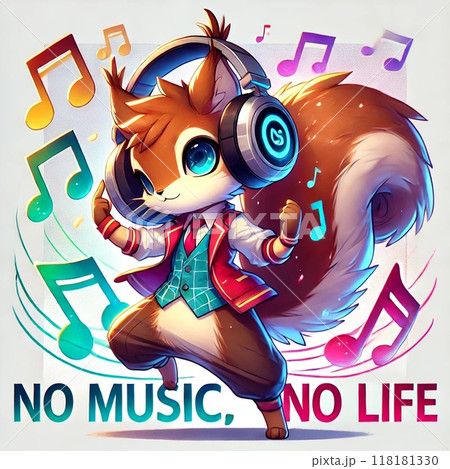音楽で踊るリス:NO MUSIC, NO LIFE 音楽で踊るリス:NO MUSIC, NO LIFE 118181330
