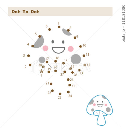 点つなぎ きのこ 点つなぎ きのこ 118181380