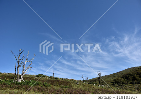 なだらかな丘の上を流れる雲 なだらかな丘の上を流れる雲 118181917