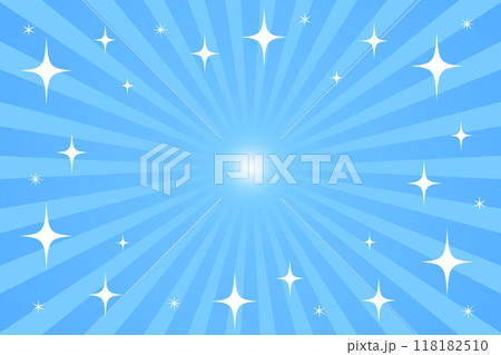 青色の集中線とキラキラの背景イラスト 青色の集中線とキラキラの背景イラスト 118182510