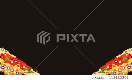 背景素材-初春フレーム11-4 背景素材-初春フレーム11-4 118183361