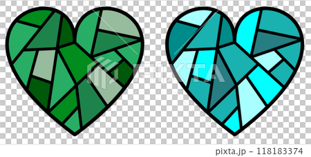 Expressing feelings of love and affection with stained glass hearts Expressing feelings of love and affection with stained glass hearts 118183374