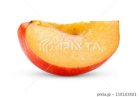 cherry plums slice isolated on white background cherry plums slice isolated on white background 118183881