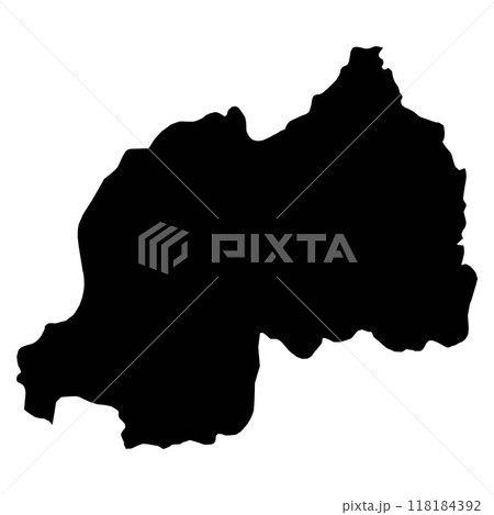 Silhouette of a Rwanda Country land Map 118184392