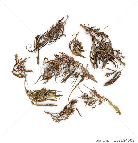 Dried cannabis or Marijuana isolated on white background. 118184605