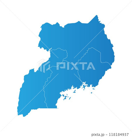 Uganda district Country land Map 118184937