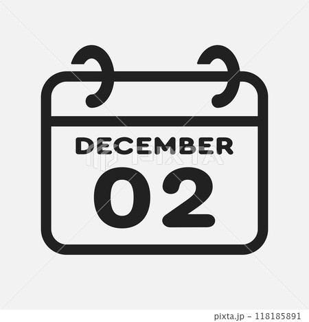 Icon page calendar day - 2 December 118185891