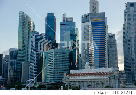 famous financial building and landmark at Marina bay sand, Singa 118186211