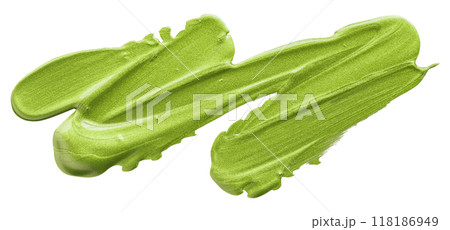 Shiny green brush isolated on white background Shiny green brush isolated on white background 118186949