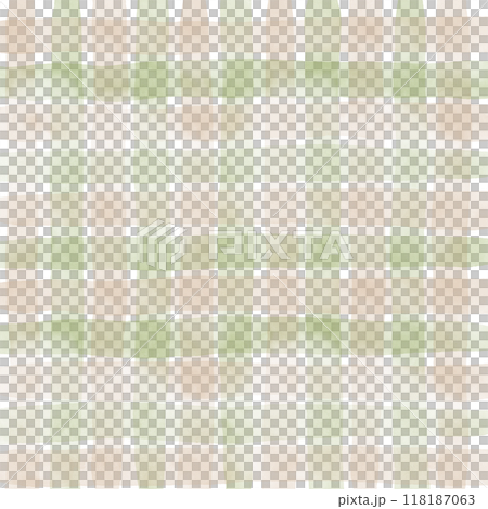 Sage Green Beige Brown Gingham Check Hand Drawn Background Overlay 118187063