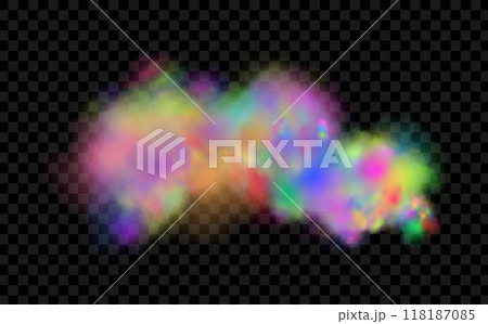 Background of an explosion of colorful smoke clouds.Multicolor fog with blue and yellow particles.Explosions of color powder. Background of an explosion of colorful smoke clouds.Multicolor fog with blue and yellow particles.Explosions of color powder. 118187085