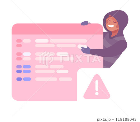 Man Criminal Commit Crime and Theft Vector Illustration Man Criminal Commit Crime and Theft Vector Illustration 118188045