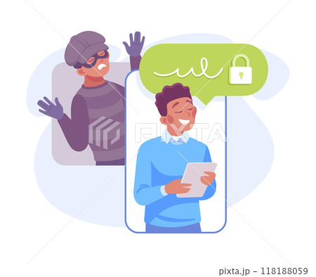 Man Criminal Commit Crime and Theft Vector Illustration Man Criminal Commit Crime and Theft Vector Illustration 118188059