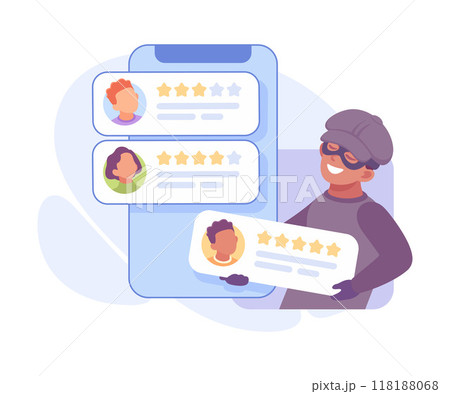 Man Criminal Commit Crime and Theft Vector Illustration 118188068